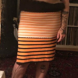 Marni Vibrant Striped Pencil Skirt